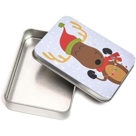 christmas metal gift box|metal tin box with lid.